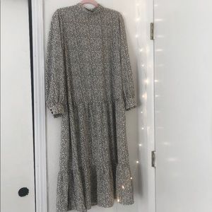 ☽ dalmatian print maxi dress.